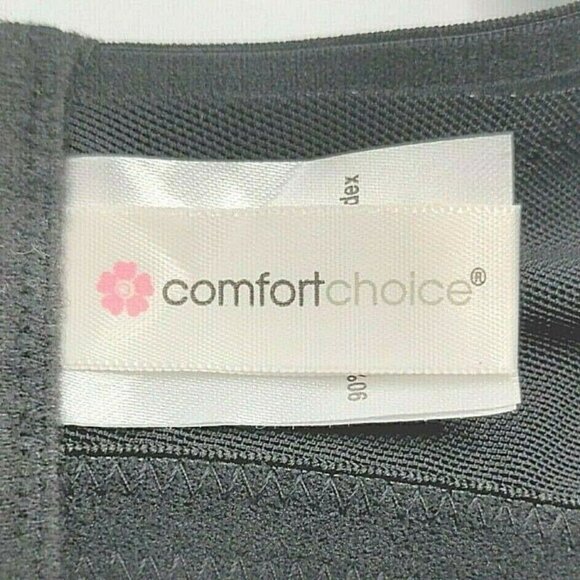 Comfort Choice Womens Jacquard Wireless Bra No Wire Plus Size 42C Black Lace - Picture 2 of 9